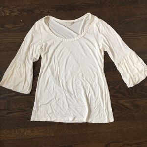 Nanette Lepore Bell Sleeve Cream Top Small